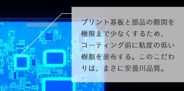 コーティング剤の精密塗布技術で、基板の小型化、部品の高密度化にも対応 当社の提案